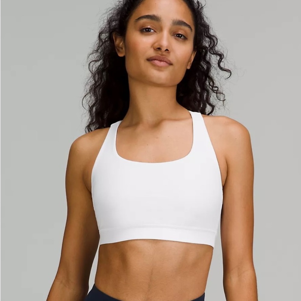 White Lululemon energy sports bra size 6